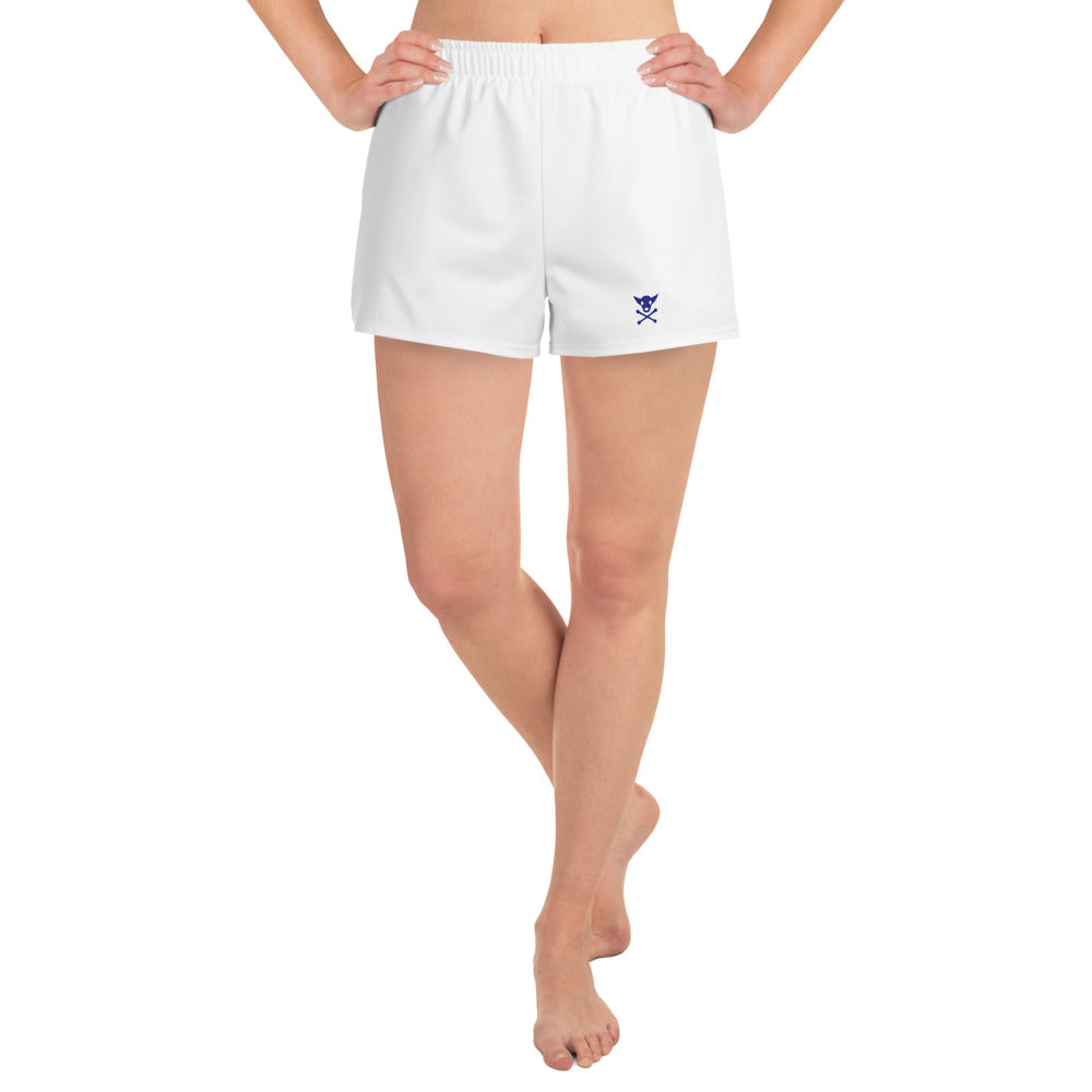 UxN "Pirate Puppy" Women’s Recycled Athletic Shorts - white