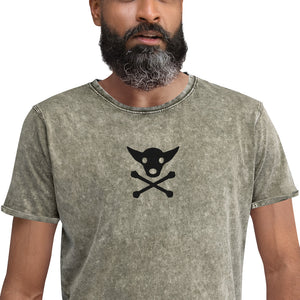 UxN Embroidered Pirate Puppy Denim T-Shirt