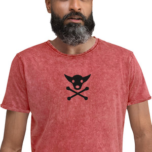 UxN Embroidered Pirate Puppy Denim T-Shirt