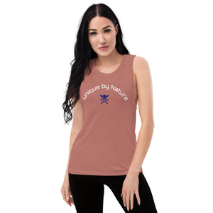 Ladies’ Muscle Tank with the 'Pirate Puppy'
