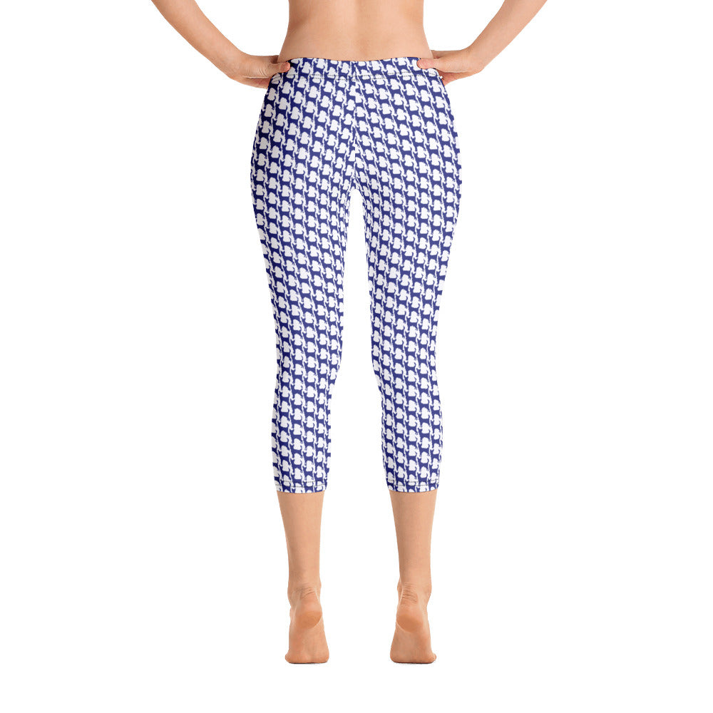 Blue Chihuahua Logo II Capri Leggings